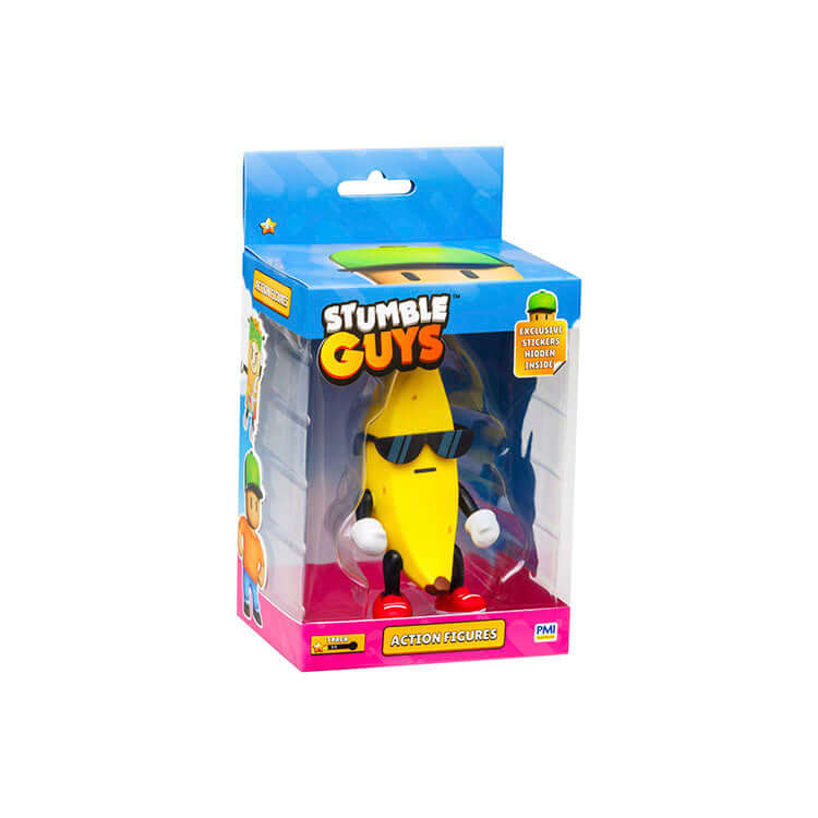PMI Stumble Guys 4.5" Action Figures 1PK Window Box Products: Banana Guy Mini Figures Earthlets