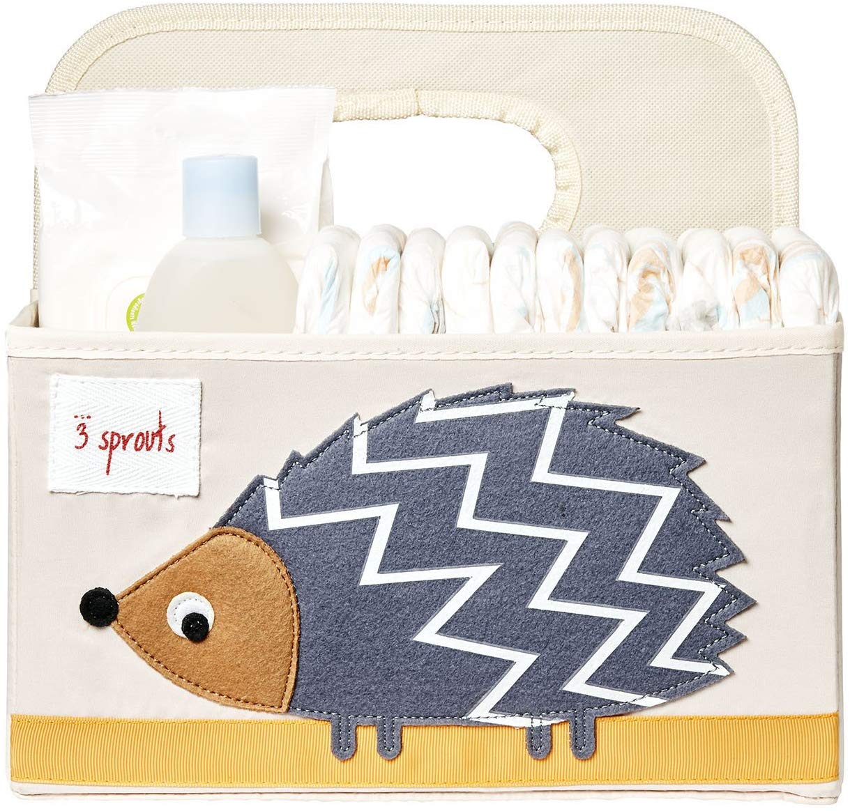 3 SproutsNappy Caddy - Hedgehogchanging nappy storageEarthlets