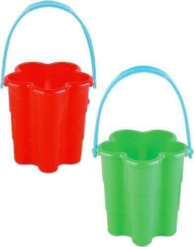 AB Gee Star Shaped Sand Bucket Red and Green Earthlets