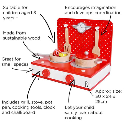 Classic World Wooden Kitchen and Grill Set play wooden Earthlets